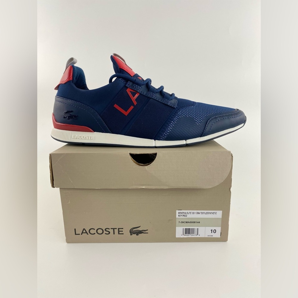 Lacoste Men's Menerva Elite 120 CMA Textile/Synthetic Sneakers, US Size 10
